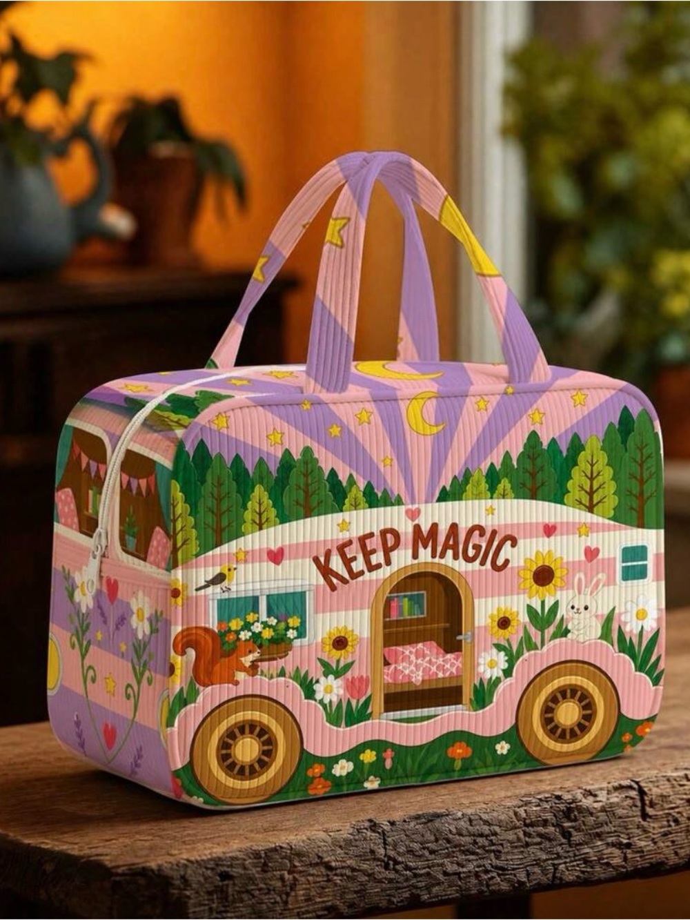 Keep Magic Pink Kids Travel Tote Bag - Cute Kids Toys Carry Case